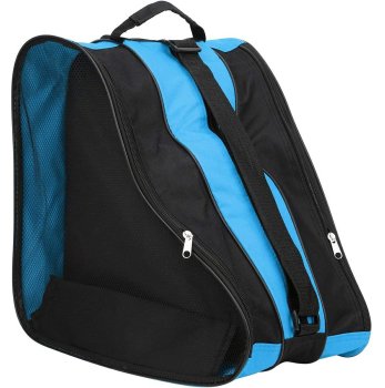 Soma slidām, skrituļslidām un slēpju zābakiem, melna ar zilu