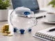 Transparent Glass Piggy Bank for Coins and Banknotes, 11x11x11 cm