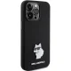 Чехол Karl Lagerfeld для iPhone 15 Pro Silicone Choupette Metal Pin, черный