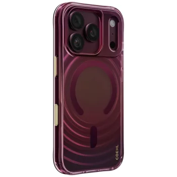 Чехол Uniq Coehl Vela Magnetic Charging для iPhone 18 Pro / 17 Pro, бордовый