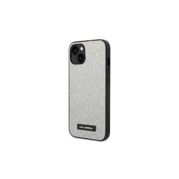 Karl Lagerfeld KLHCP14XG2ELS iPhone 14 Pro Max 6.7 "hardcase silver / silver Glitter Plaque Logo