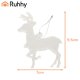 Елочные игрушки Ruhhy - олени, 9 шт., белые с блестками