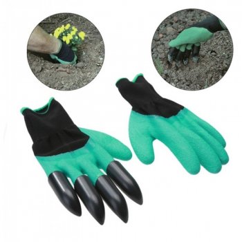 Dārzniecības Darba Cimdi ar Nagiem Rakšanai un Stādīšanai | Digging and Planting Garden Genie Gloves
