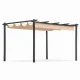 Multigarden dārza un terases pergola, 3x4 m, tērauda, smilškrāsas