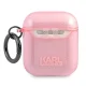 Чехол для AirPods 1/2 Karl Lagerfeld KLA2UKHGP Karl`s Head Glitter розовый
