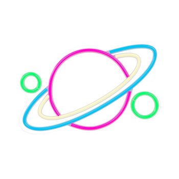 Неоновый светильник Планета LED с диммером USB настенный декор Forever...