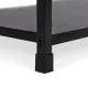 Modernhome CWJ602480LG BLACK koka plaukts ar metāla rāmi, 3 plaukti, melns