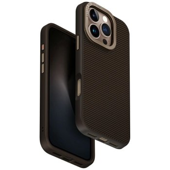 Чехол Uniq Keva Max Magclick с подставкой для iPhone 16 Pro, Коричневый