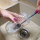 Силиконовая щетка для мытья бутылок, серая