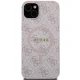 Apple iPhone 14 6.1\'\' Guess 4G Collection Leather Metal Logo MagSafe Case Cover, Pink | Чехол Кейс...