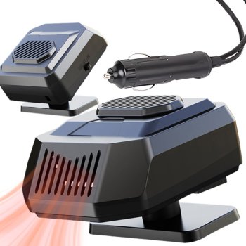 Pārnēsājams automašīnas sildītājs un ventilators 200W 12V, melns