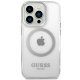 Guess Metal Outline MagSafe Case for iPhone 14 Pro - Silver