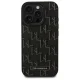 Чехол Karl Lagerfeld для iPhone 16 Pro Leather Monogram Metal Logo MagSafe, черный
