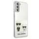 Karl Lagerfeld Samsung Galaxy S21+ Case Karl & Choupette, Transparent