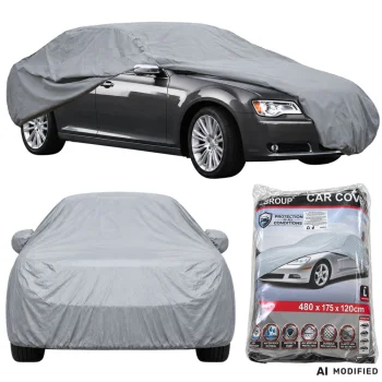 Automašīnas pārvalks pārsegs L, pelēks 480x175x120cm | Waterproof Car Cover