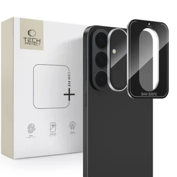 Kameras aizsargstikls Tech-Protect Camring Fit+ priekš Samsung Galaxy S26 FE, melns