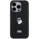 Чехол Karl Lagerfeld для iPhone 14 Pro Max Gripstand Saffiano Choupette Pins, черный