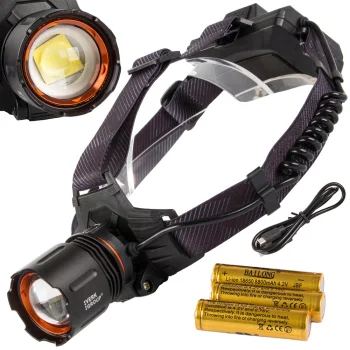 Bailong LED galvas lukturis ar CREE XHP160, powerbank, modelis 8079-3
