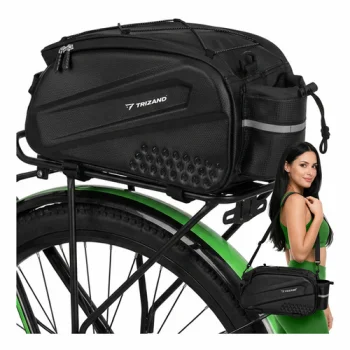 Ūdensizturīga velosipēda bagāžnieka soma Trizand 10L, melna
