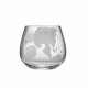 Whiskey Decanter Globe Set 850ml with 4 Etched Glasses and Stones