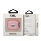 Karl Lagerfeld AirPods 3 maciņš Karl\'s Head Glitter, rozā