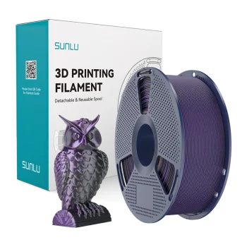 Филамент Sunlu PLA+ Silk Dual Color для 3D-печати (черно-фиолетовый)