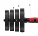 4Fizjo 314 Regulējamas bitumena hanteles 2 x 15 kg, melnas/sarkanas