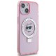 Karl Lagerfeld iPhone 15 Case Ring Stand Choupette Head MagSafe, Pink
