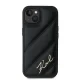 Karl Lagerfeld iPhone 14 / 15 / 13 Case Diagonal Quilted Script, Black