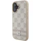 DKNY iPhone 16 vāciņš Checkered Mono Pattern & Printed Stripes, rozā