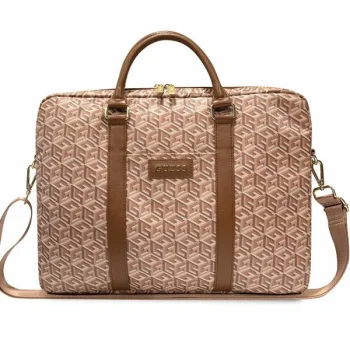 Сумка Guess для ноутбука 16" GCube Stripes, коричневая