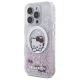 Чехол Hello Kitty для iPhone 16 Pro Max Liquid Glitter Sweet Kitty Bows MagSafe, белый