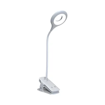 Bezvadu LED lasīšanas lampa ar klipsi Wozinsky WLBK-01, 1800 mAh, balta