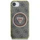 Guess IML Metal Glitter 4G Circle Triangle MagSafe vāciņš iPhone 16e, brūns