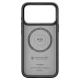 Чехол Spigen для iPhone 17 Pro Enzo Aramid T MagSafe, черный / серебристый