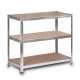 Humberg HR-815 Metal Storage Shelving Unit 222x110x50 cm, Silver