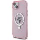 Чехол Karl Lagerfeld для iPhone 15 Ring Stand Karl&Choupette MagSafe, розовый