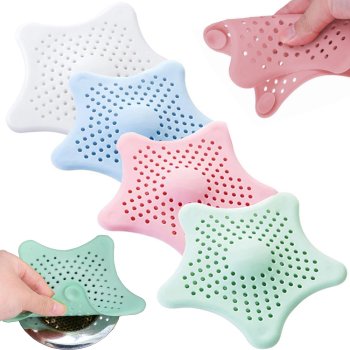 Silicone Sink and Drain Strainer, 4 pcs