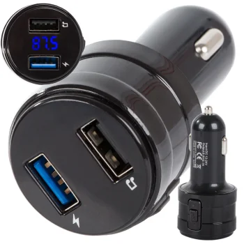 FM transmiteris ar Bluetooth un 2x USB lādētāju automašīnai