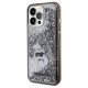 Karl Lagerfeld iPhone 13 / 13 Pro vāciņš Liquid Glitter Choupette, caurspīdīgs