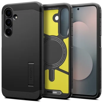 Чехол Spigen Tough Armor Mag для Samsung Galaxy S25 FE, черный и желтый