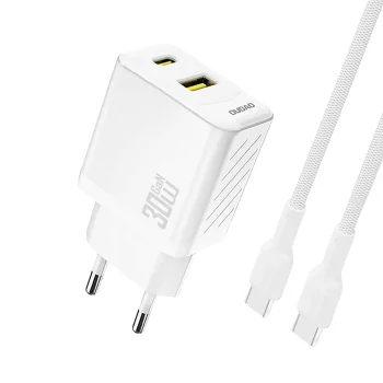 Сетевое зарядное устройство Dudao A27TCEU PD 30W GaN USB-A USB-C с кабелем USB-C –...