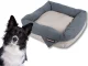 Soft Pet Bed for Dogs and Cats with Removable Cushion, 58x58 cm, Grey