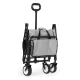 Folding garden and beach transport cart MultiGarden 48x90 cm, grey