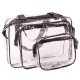 Caurspīdīgas Ceļojumu Organizatora Kosmētikas Ceļojumu Somas, 3 gab. l Transparent Travel Organizer Makeup Travel...