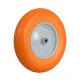 Humberg Flat-Free Wheelbarrow Wheel 4.00-8, Orange and White