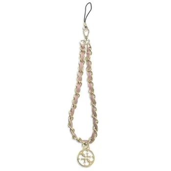 Подвеска для телефона Guess Chain Metal 4G Charm, розовая