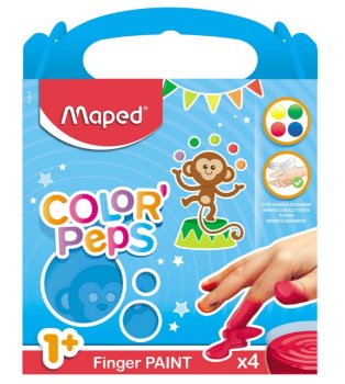 Finger Paints for Kids Color Peps - 4 Colors - Maped