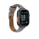 AmazingThing Class Band ādas siksniņa Apple Watch 45 / 46 / 49 mm, pelēka