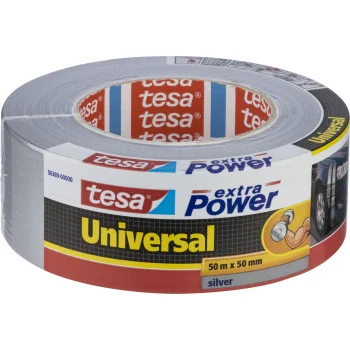 Тканевая клейкая лента Tesa extra Power, 50 м x 50 мм, серебристая